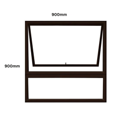 Aluminium - SABS - Window - Top Hung - PT99 - Bronze