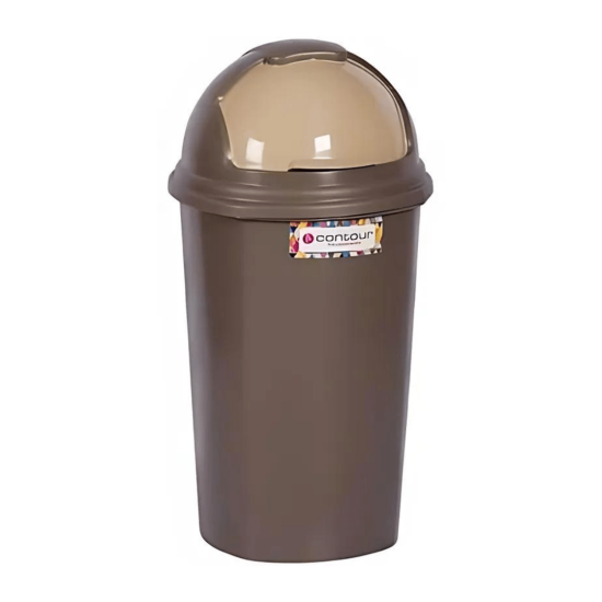 Buzz - Plastic Round Lift Bin - Cappuccino -25L