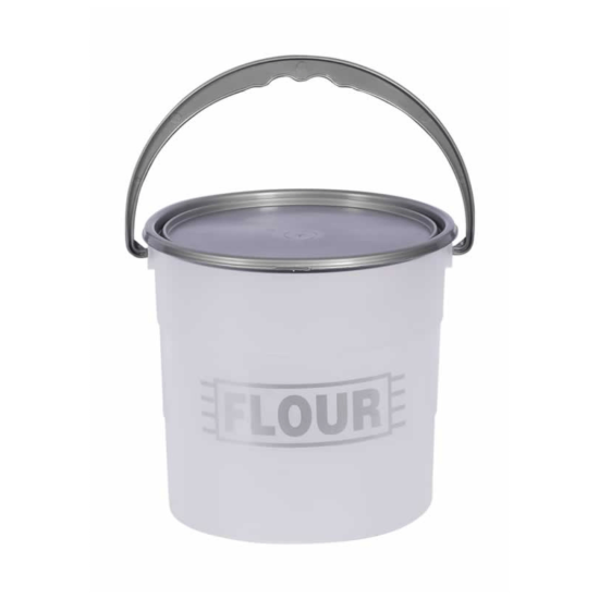 Buzz - Plastic Bucket & Lid - 10L - Flour