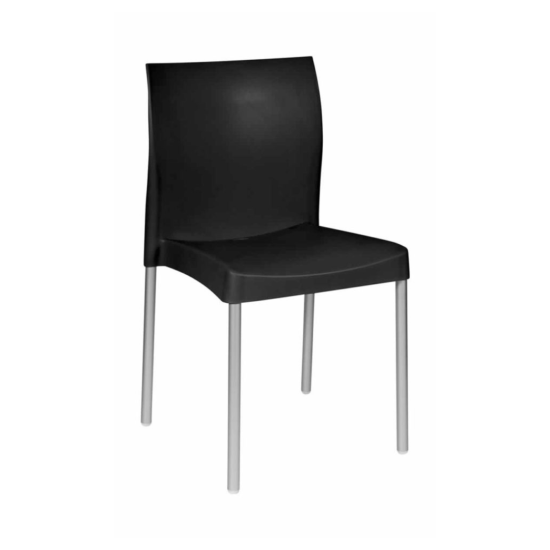 Buzz - Tia Armless Plastic Chair -  Black