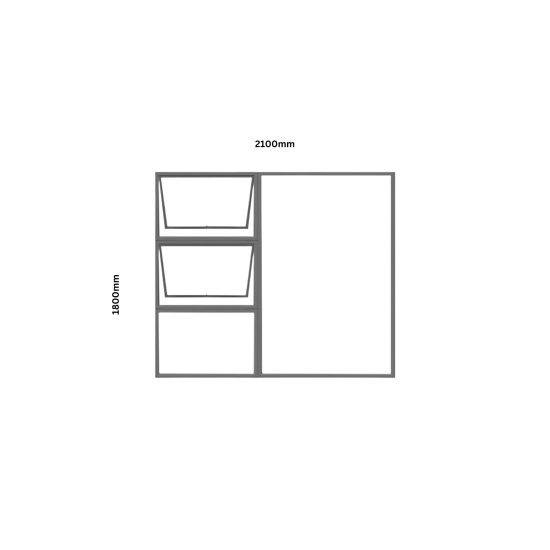 Aluminium - Window Top Hung - Charcoal PTT2118