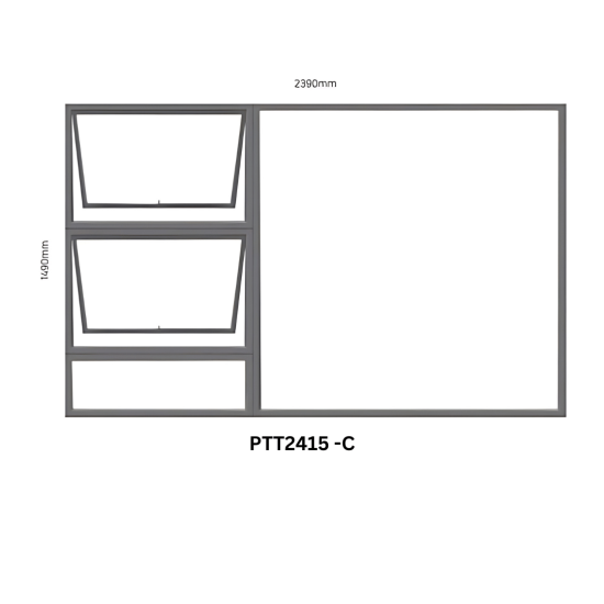 Aluminium - SABS - Window Top Hung - PTT2415
