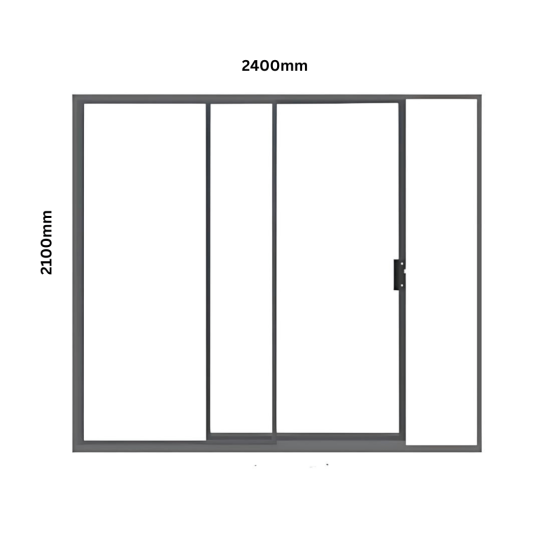 Aluminium - Econo - Sliding Door - 2.4m x 2.1m - Bronze