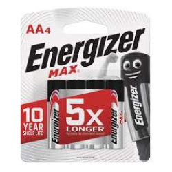 Energizer  Max Battery - AA 4PK - LR6 Energizer  Max Battery - AA 4PK - LR6