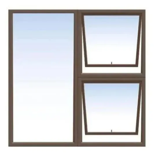 Aluminum - Window - 1500mm x 1200mm Bronze - (ND4) Top Hung PTT1512 (Econo)