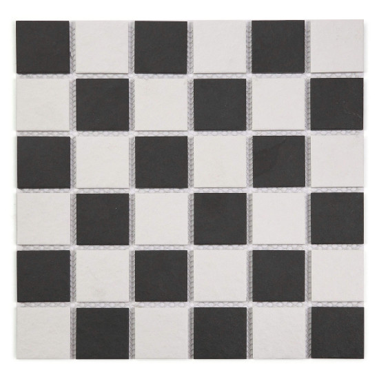 Mosaic - 38 - Unglazed Black/White - 45mm