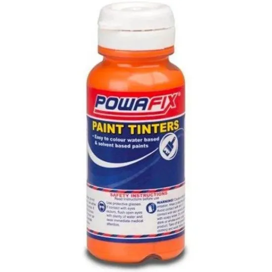 Powafix - Paint Tinters - 100ml - Assorted Colour - Bright Orange - colour: Bright Orange
