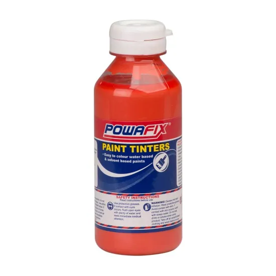 Powafix - Paint Tinters - 100ml - Assorted Colour - Bright Red - colour: Bright Red