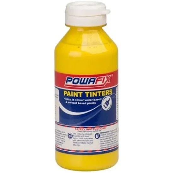 Powafix - Paint Tinters - 100ml - Assorted Colour - Bright Yellow - colour: Bright Yellow