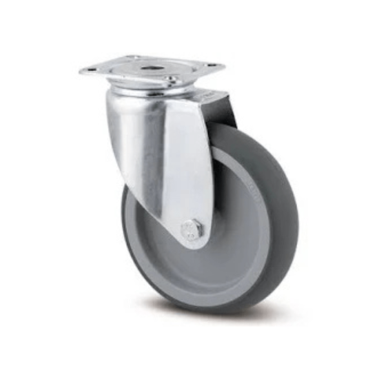 Hillaldam - Castor - 75mm - Grey Rubber S/Plate