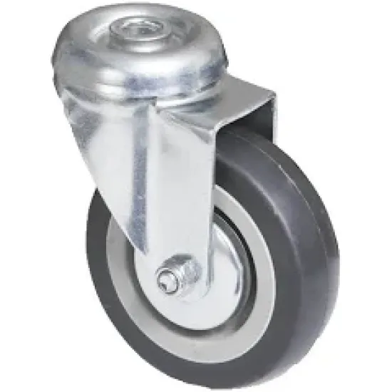 Hillaldam - Castor - Grey - Bolt Hole - 100mm