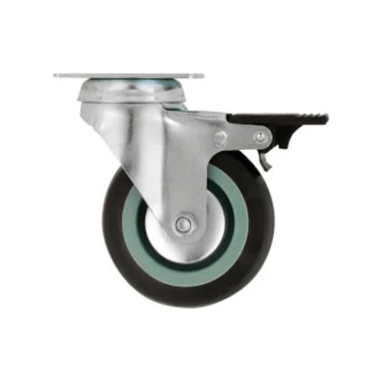 Hillaldam - Castor - S/Swivel Plate Brake - 100mm