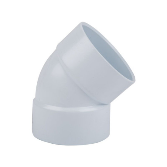 PVC - SV - Bend Plain - 50mm - 45 Degree