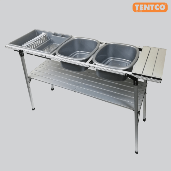 Tentco - Dishwash Stand Double Stand Alu