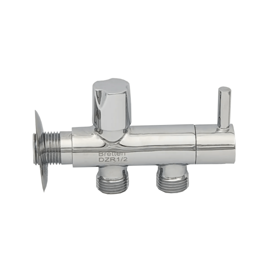 Bretten - Angle Valve - DBL Outlet - 15x15x15 DZRBSAV5