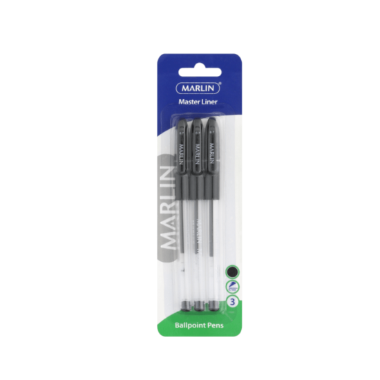 Marlin - Master Liner Pens 3's - Black (SM62)