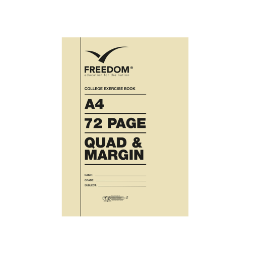 College Book A4 72 PG- Quad & Margin (2016)