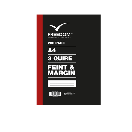 Counter Book 3 Quire A4  288 Pg - Feint & Margin (1025)