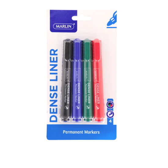 Marlin - Permanent Markers 4's - Assorted (SM199)