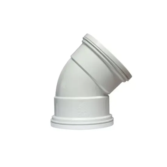 PVC - SV - Bend Plain - 110mm x 45 Degree - Short