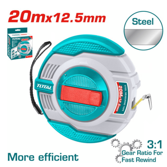 Total - Steel Measuring Tape - 20MT (TMT11206)