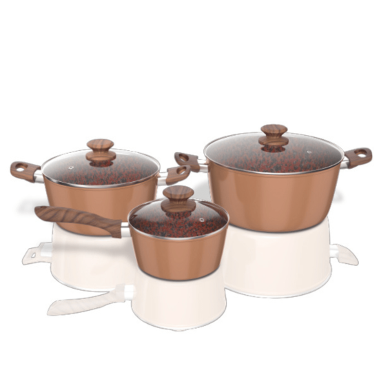 Tevo - Bennett Read Copper and Rock 6 Piece Pot Set