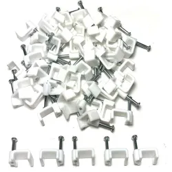 Cable Clips - 10mm Flat (100 Pack) Cable Clips - 10mm Flat (100 Pack)