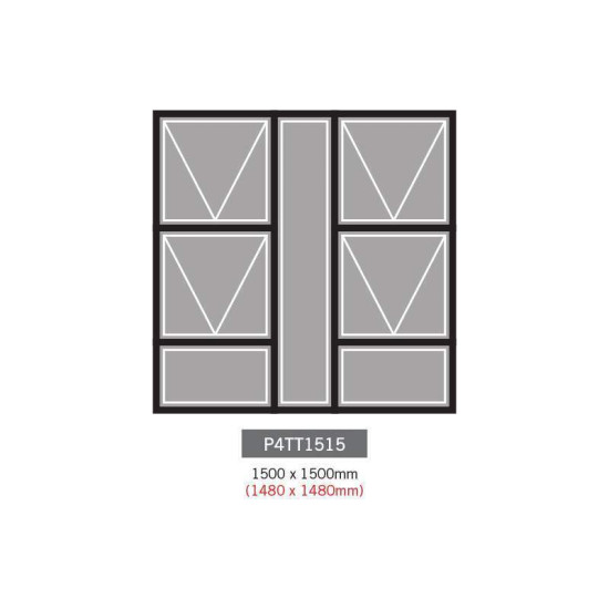 Aluminium – Window Top Hung Charcoal – P4T1515