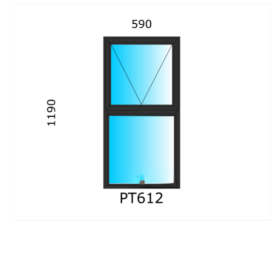 Aluminium - Charcoal - Window Top Hung - PT612