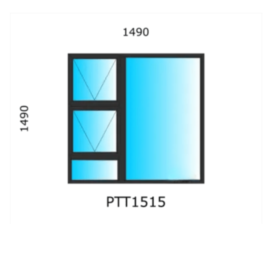Aluminium - Charcoal - Window Top Hung -PTT1515