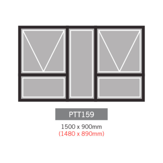 Aluminium - Charcoal - Window Top Hung - PTT159