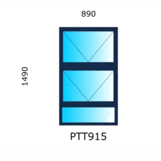 Aluminium - Charcoal - Window Top Hung - PTT915