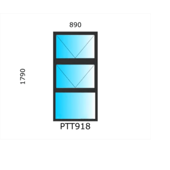 Aluminium - Charcoal Window Top Hung - PTT918
