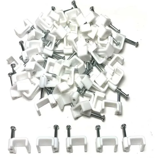 Cable Clips - 8mm Flat (100 Pack)
