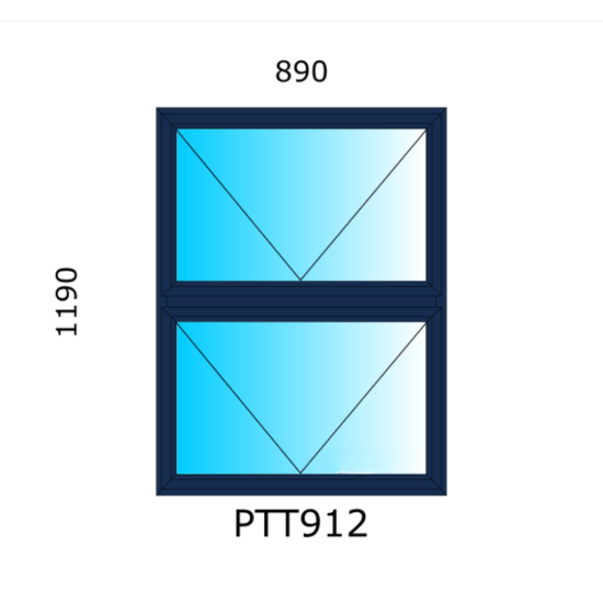 Aluminium - Charcoal Window Top Hung - PTT921
