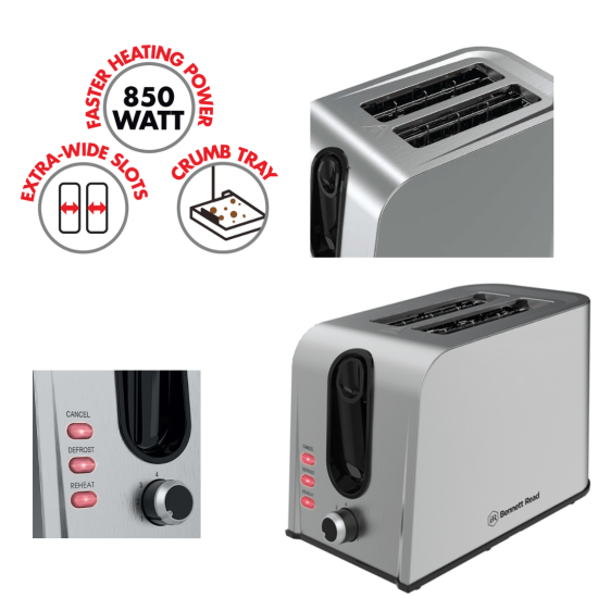 Bennett Read - 2 Slice Satin Silk Toaster