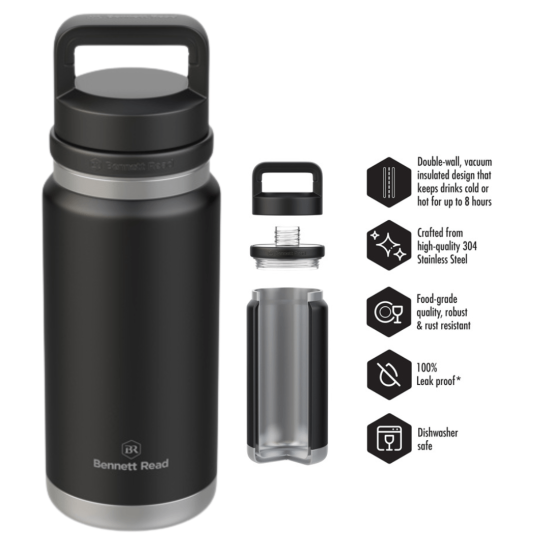 Bennett Read - 1000ml Hot Cold Flask Midnight Black