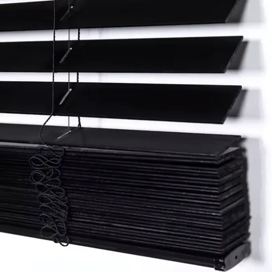 Blinds - Faux Wood - Black - 1.5m x 1.8m