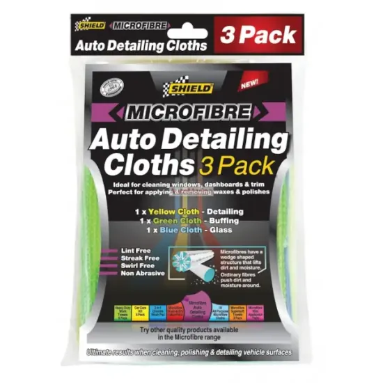 Shield - MicroFibre Detailing Cloth - 3PK