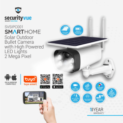 SecurityVue 2 Mega Pixel - Solar Outdoor Bullet Camera with High Level Powered LED Lights