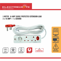 Electricmate - 10 AMP High Level Surge Extension Lead 3m