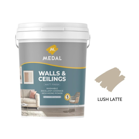 Medal - Wall & Ceiling - PVA - 20l Assorted Colours - Lush Latte - colours: Lush Latte