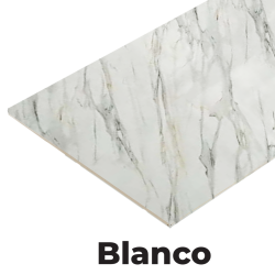 PVC UV Panel - Velure Blanco - 2.4m