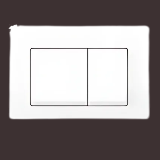 R/S- FLUSH PLATE- MATTE WHITE DUAL - AD008W (3151)