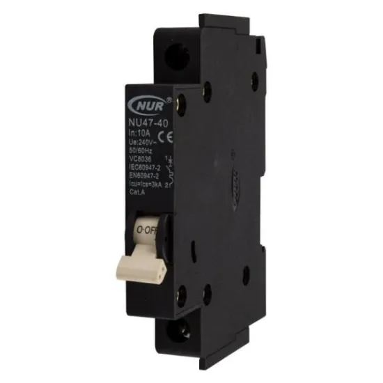 Circuit Breaker - 10AMP Single Pole - 13mm Black Circuit Breaker - 10AMP Single Pole - 13mm Black