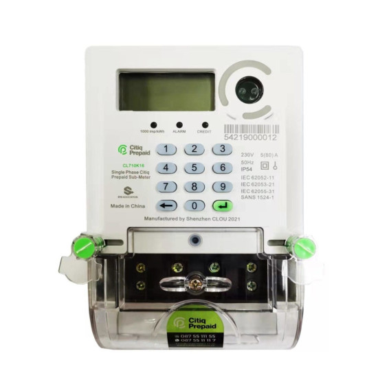 Citiq - Sub Prepaid Meter - Single Phase
