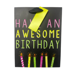 Gift Bag - Birthday Wishes - Medium - 18cm x 23cm - 1 - designs: 1