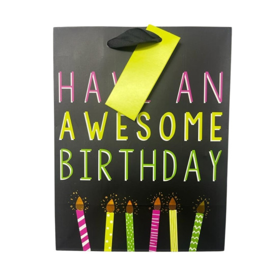 Gift Bag - Birthday Wishes - Medium - 18cm x 23cm - 1 - designs: 1