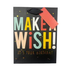 Gift Bag - Birthday Wishes - Medium - 18cm x 23cm - 2 - designs: 2