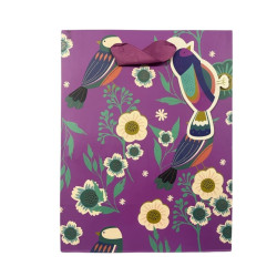 Gift Bag - Floral Assorted Colour - Medium - 18cm x 23cm - 2 - designs: 2